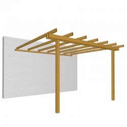 Pergola addossata Milano, 240 x 240 cm