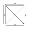 Misure Gazebo con grigliati Cagliari, 3x3m