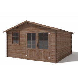 Casetta in legno Ines impregnata, 28mm, 400 x 400 cm, 16m²
