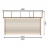 Casetta in legno Ines impregnata, 28mm, 400 x 400 cm, 16m²