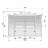 Misure chiosco Mateo, 17 mm, 303x199 cm, 6m²