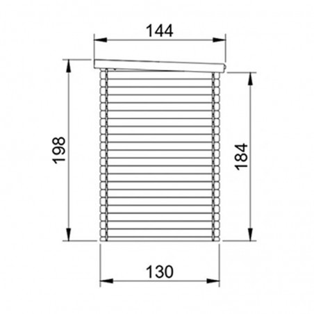 Misure casetta in legno Logan, 19 mm, 130x235 cm, 3m²
