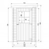 Misure casetta in legno Logan, 19 mm, 130x235 cm, 3m²