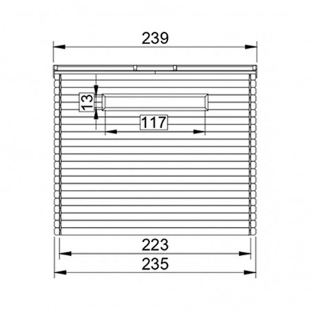 Misure casetta in legno Logan, 19 mm, 130x235 cm, 3m²