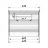 Misure casetta in legno Logan, 19 mm, 130x235 cm, 3m²