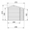 Misure caseta di legno Camilla, 19 mm, 256x200 cm, 5,12m²
