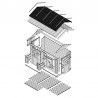 Misure casetta per bambini in legno Chiara. M503