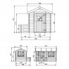 Misure casetta per bambini in legno Chiara. M503