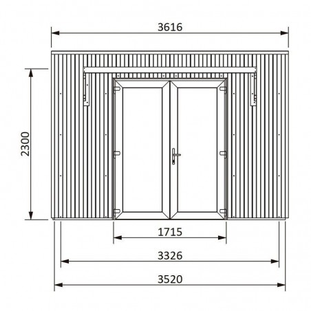 Misure mini casa di legno Studio Como 11 m²