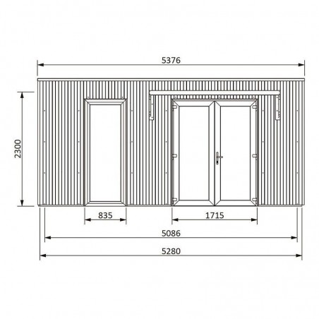 Misure mini Casa de madera Studio Como 17 m2