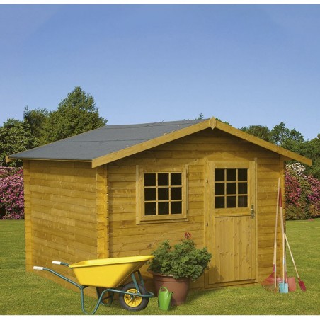 Casetta di legno Livorno 25 mm, 310 x 310 cm. 9,6m²
