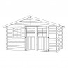 Casetta per giardino in legno Boreal. 28 mm, 398x248 cm. 9,87 m²