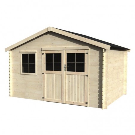Casetta per giardino in legno Boreal. 28 mm, 398x248 cm. 9,87 m²