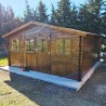 Casetta di legno Aveline. 34 mm, 478 x 478 cm. 22,85 m²