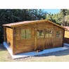 Casetta di legno Aveline. 34 mm, 478 x 478 cm. 22,85 m²