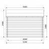 Casetta di legno Flovene. 28mm, 326x326cm. 10,63m²