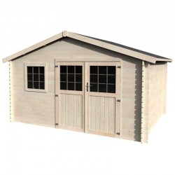 Casetta in legno Frévent. 28 mm, 398 x 326 cm, 12,97m²