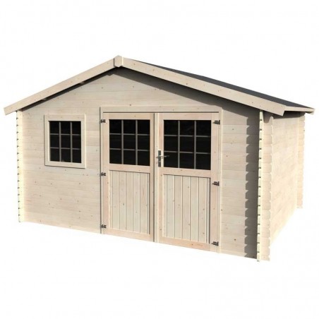 Casetta in legno Frévent. 28 mm, 398 x 326 cm, 12,97m²