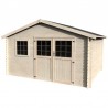 Casetta in legno Frévent. 28 mm, 398 x 326 cm, 12,97m²