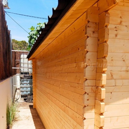Casetta di legno Aveline. 34 mm, 478 x 478 cm. 22,85 m²