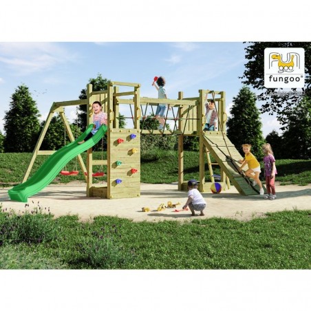 Parco Giochi In Legno Maxi Funny Exposure 525x398x210 cm