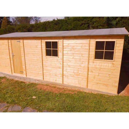 Garage di legno Mikhail II 17 mm, 300x600 cm, 18m² - M102