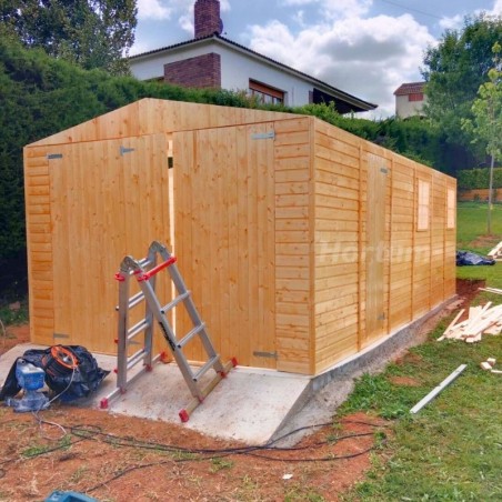 Garage di legno Mikhail II 17 mm, 300x600 cm, 18m² - M102