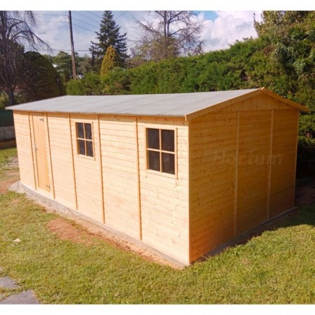 Garage di legno Mikhail II 17 mm, 300x600 cm, 18m² - M102