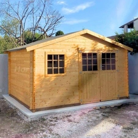 Casetta di legno Torcal. 34 mm, 400 x 300 cm. 11,86 m²