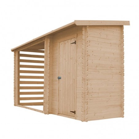 Capannone con legnaia 19 mm, 344x130 cm, 4,47m²