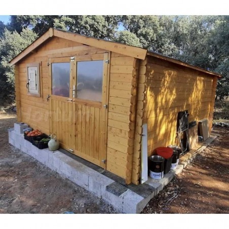 Casetta di legno Vallauris 34 mm, 400 x 400 cm, 15.84 m²