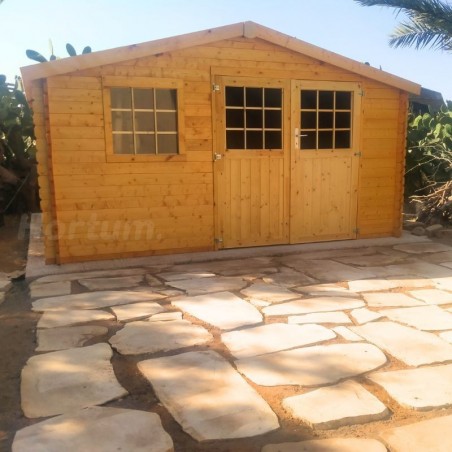 Casetta di legno Vallauris 34 mm, 400 x 400 cm, 15.84 m²