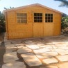 Casetta di legno Vallauris 34 mm, 400 x 400 cm, 15.84 m²