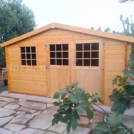 Casetta di legno Vallauris 34 mm, 400 x 400 cm, 15.84 m²
