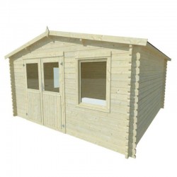 Casetta di legno Valencia. 40mm, 400x400 cm. 16 m²