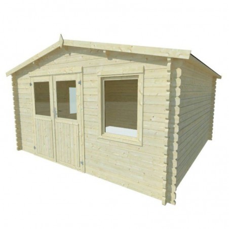 Casetta di legno Valencia. 40mm, 400x400 cm. 16 m²