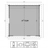 Misure casetta Valencia. 40mm, 400x400 cm. 16 m²