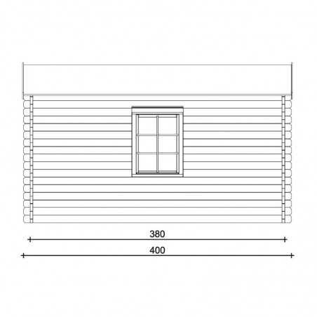 Misure casetta Valencia. 40mm, 400x400 cm. 16 m²