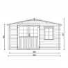Misure casetta Valencia. 40mm, 400x400 cm. 16 m²