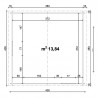 Misure casetta Valencia. 40mm, 400x400 cm. 16 m²