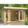 Casetta da giardino Carla. 34mm, 408x268 cm. 10,9 m² - Tetto piatto