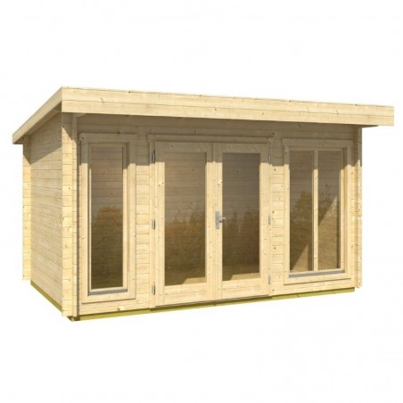 Casetta da giardino Carla. 34mm, 408x268 cm. 10,9 m² - Tetto piatto
