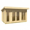 Casetta da giardino Carla. 34mm, 408x268 cm. 10,9 m² - Tetto piatto