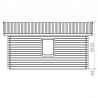 Misure Casetta Lavinia 44mm, 500x500 cm