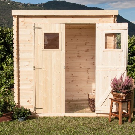 Casetta di tetto piatto Birba. 19mm, 200 x 200 cm. 4m²