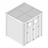Misure Casetta di legno Birba. 19mm, 200 x 200 cm. 4m²