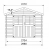 Casetta Valodeal Impregnata. 34mm, 3 x 3 m, 8.88m²