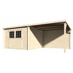 Casetta di tetto piatto in legno Eden 605 x 300 cm, 18 m²
