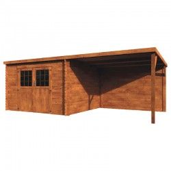 Casetta in legno impregnato in autoclave marrone Eden